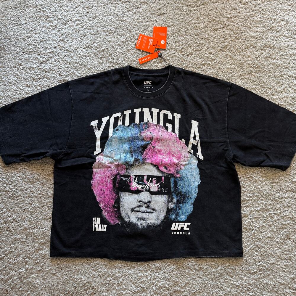 Men's YoungLA(SoldOut) Exclusive SeanO’MalleyUFC Tshirt NWT XL  BlackWash